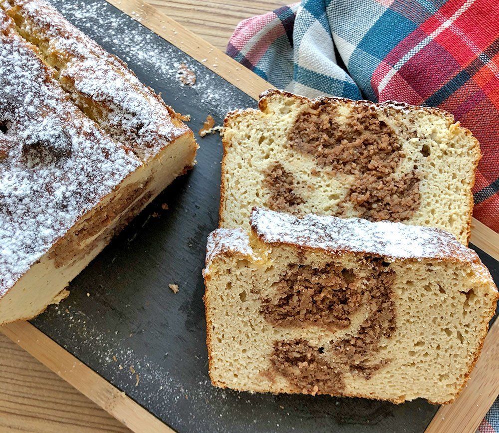 Rezept Nuketo-Haselnuss-Swirl-Kuchen lowcarb glutenfrei kalorienarm