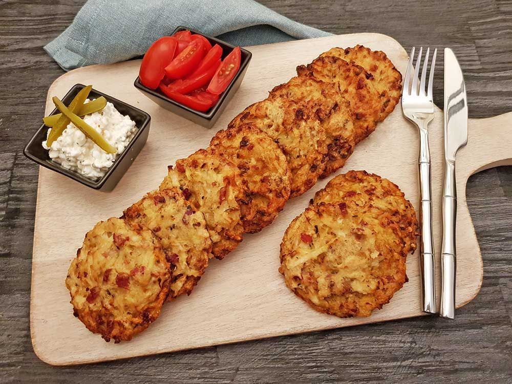Rezept Kohlrabi Rösti lowcarb glutenfrei keto kalorienarm