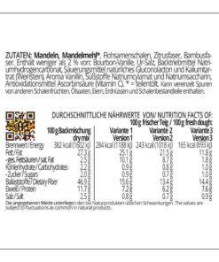 MANDELTEIG Classic Backmischung für Kuchen, Kuchenböden, süße Brote und Brötchen low carb glutenfrei sojafrei keto