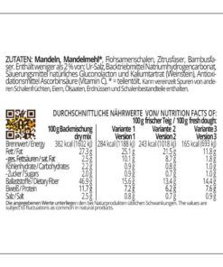 MANDELTEIG Ungesüsst Backmischung für Kuchen, Kuchenböden, Brote und Brötchen low carb glutenfrei sojafrei keto