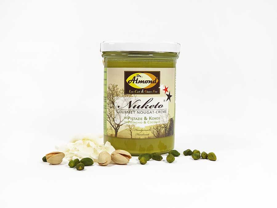 Nuketo PISTAZIE & KOKOS Gourmet Nougat-Creme low carb keto | ohne Zuckerzusatz | ohne Palmöl