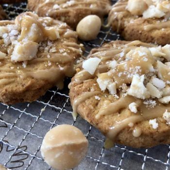 Rezept Macadamia Salz Karamell Cookies lowcarb keto glutenfrei