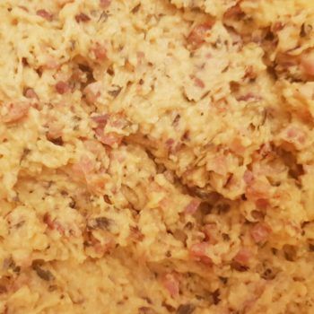 Rezept Kürbiskern Speck Brandteigkrapfen mit Paprikakraut lowcarb glutenfrei