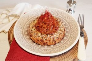 Rezept Kürbiskern Speck Brandteigkrapfen mit Paprikakraut lowcarb glutenfrei