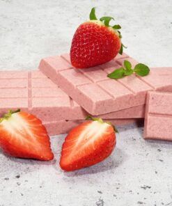 CHOKETO Low Carb & Keto Schokolade ERDBEER-SAHNE – 3 Tafeln – handgemacht