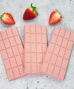 CHOKETO Low Carb & Keto Schokolade ERDBEER-SAHNE – 3 Tafeln – handgemacht