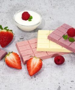 CHOKETO Low Carb & Keto Schokolade MIX-Paket FRUCHTIG & FRISCH – Joghurt-Quark + Erdbeer-Sahne + Himbeer-Joghurt – 3 Tafeln – handgemacht