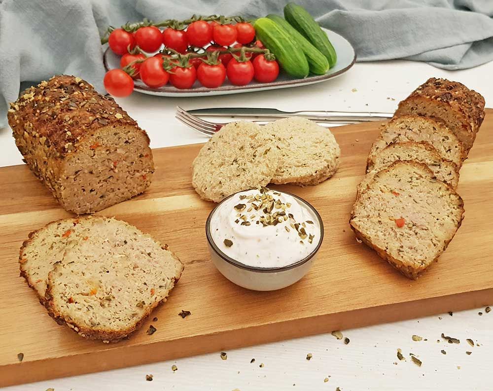 Rezept Herzhafter Hackbraten mit Kürbiskernen lowcarb glutenfrei keto