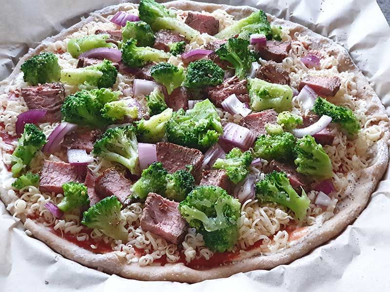 Rezept Steak Pizza low carb glutenfrei keto