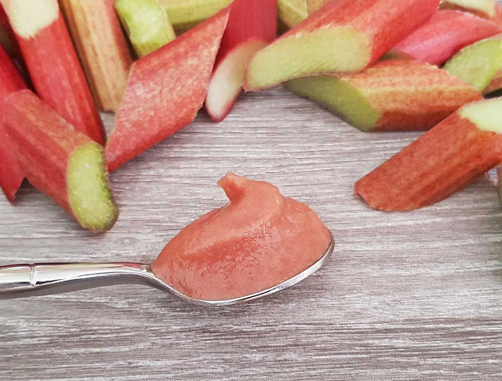 Rezept Rhaberbercreme für Torten, Desserts, Eis, Fluff lowcarb glutenfrei