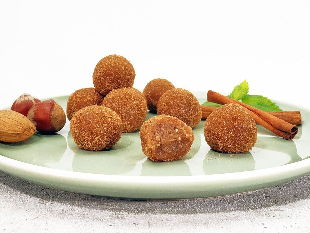 Rezept Kollagenkugeln Cookie Dough Karamell-Zimt lowcarb glutenfrei keto