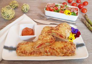 Rezept Spargel Käse Pizzastangerl lowcarb glutenfrei