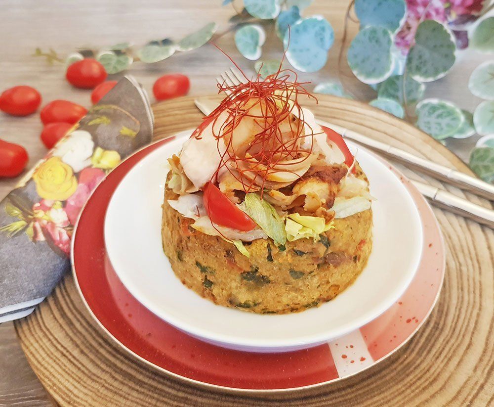 Rezept Brotküchlein gefüllt mit Joghurthähnchen lowcarb glutenfrei