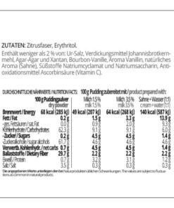 Pudding SAHNE low-carb glutenfrei keto – Puddingpulver ohne Stärke zuckerfrei laktosefrei vegan