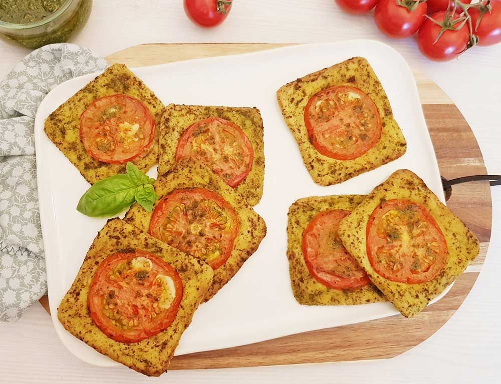 Rezept Pesto Tomaten Mandel Kissen lowcarb glutenfrei keto