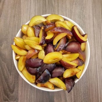 Rezept Zwetschgen-Pflaumen - Nuss Sahnequarkkuchen lowcarb glutenfrei