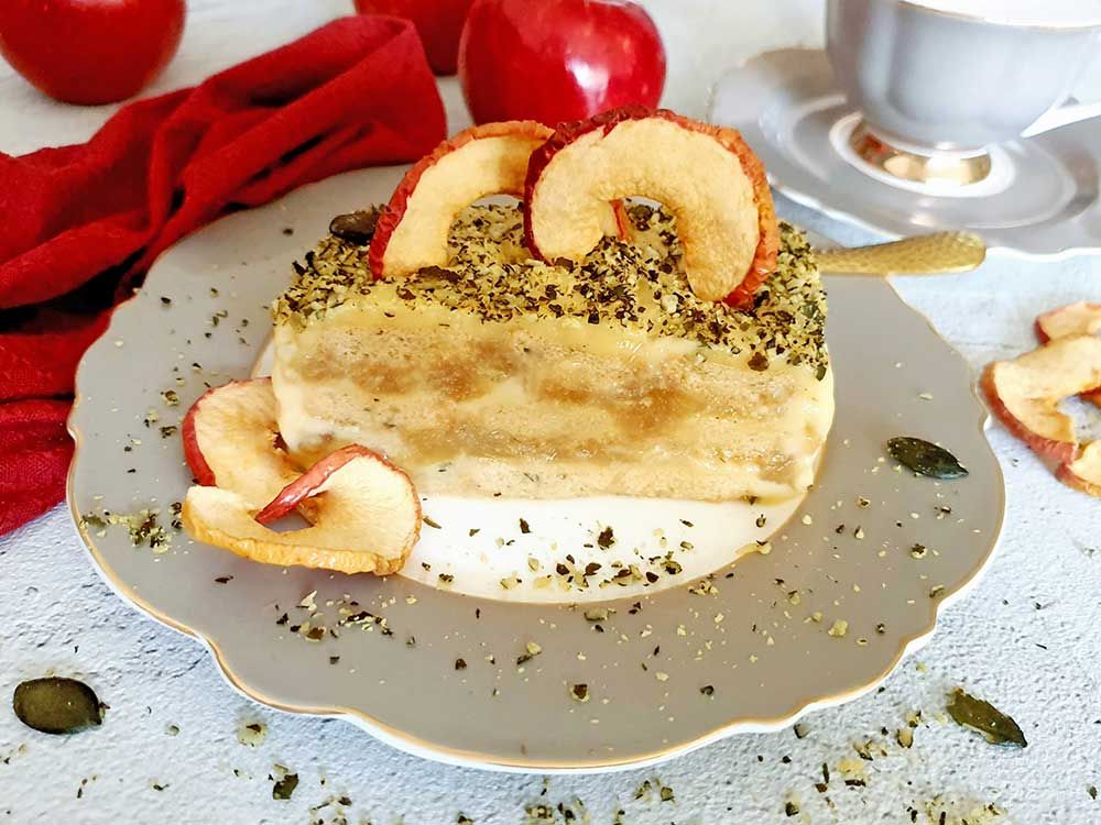 Rezept Apfeltiramisu Schnitte lowcarb glutenfrei keto