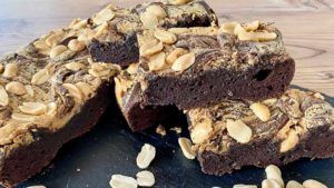 Rezept Erdnussbutter Brownies lowcarb glutenfrei keto