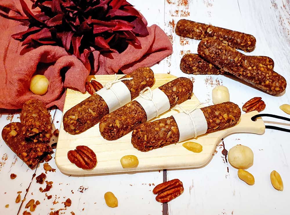 Rezept Müsli Nuss Schokoriegel keto lowcarb glutenfrei