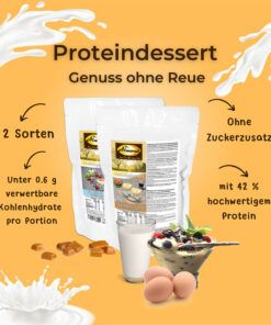 Proteindessert Dessertcreme low carb glutenfrei ohne Zuckerzusatz