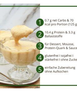 Proteindessert KARAMELL-SAHNE Dessertcreme low carb glutenfrei ohne Zuckerzusatz