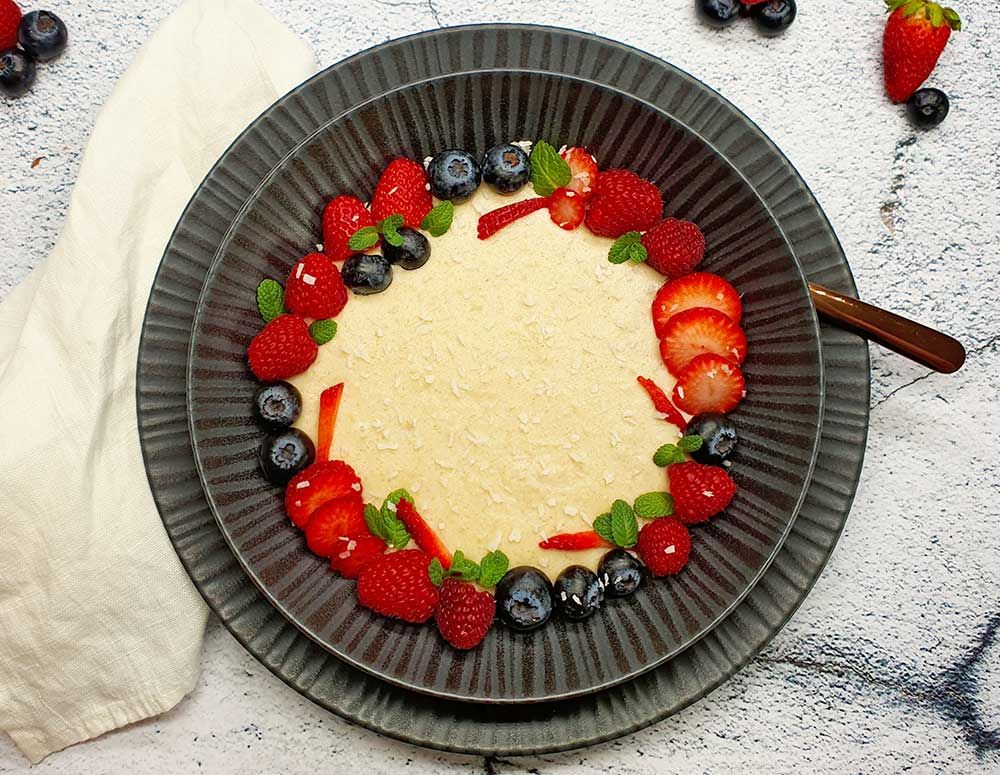 Rezept Kollagen Kokos Frühstücksbrei Bowl lowcarb glutenfrei