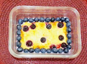 Rezept Heidelbeere Zitrone Kuchenbowl lowcarb glutenfrei