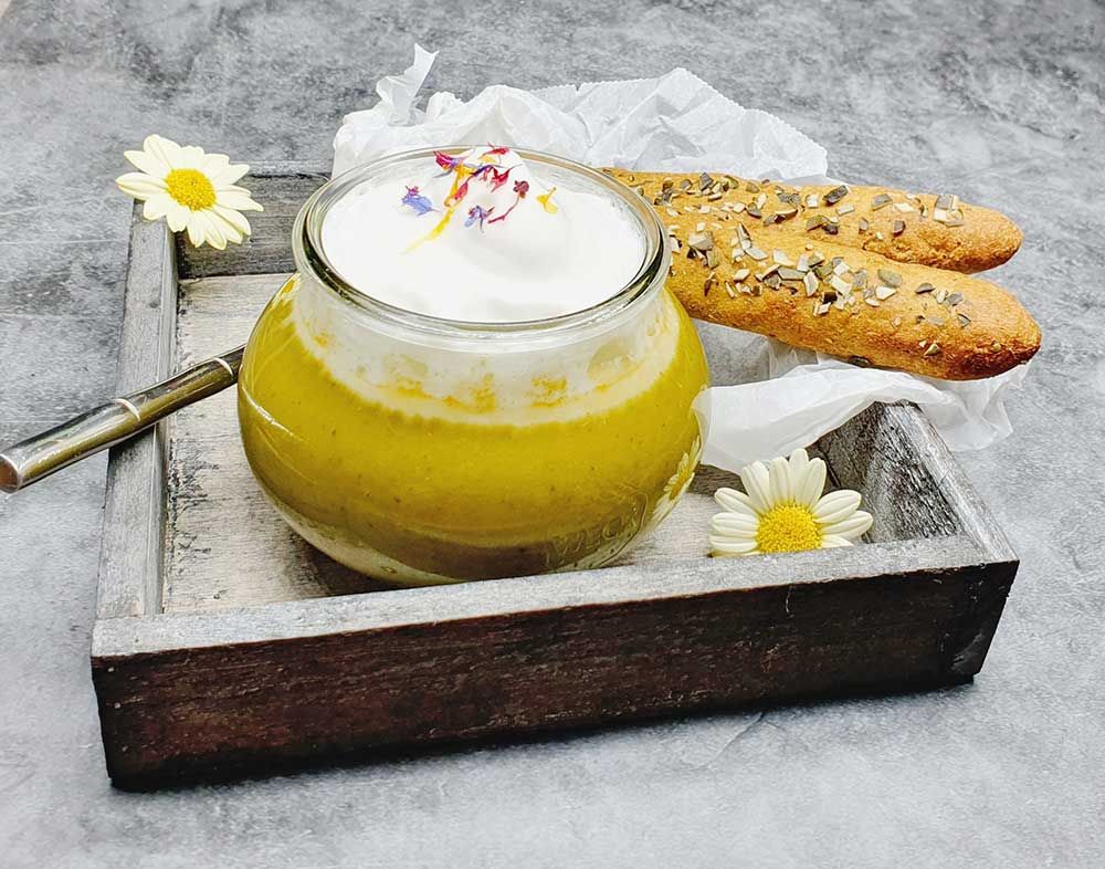 Rezept Spargel Broccoli Kollagen Suppe lowcarb glutenfrei keto