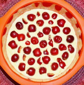 Rezept Kirsch Nuss Streusel Kuchen lowcarb glutenfrei