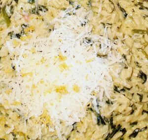 Rezept Spinatrisotto mit Lachs lowcarb keto glutenfrei