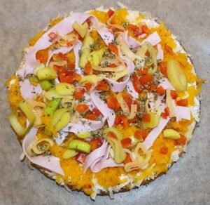 Rezept Spicy Kürbispizza lowcarb keto glutenfrei