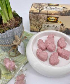 CHOKETO Frühlingsfreunde HIMBEER-JOGHURT – Low Carb & Keto Schokoladenfiguren – handgemacht