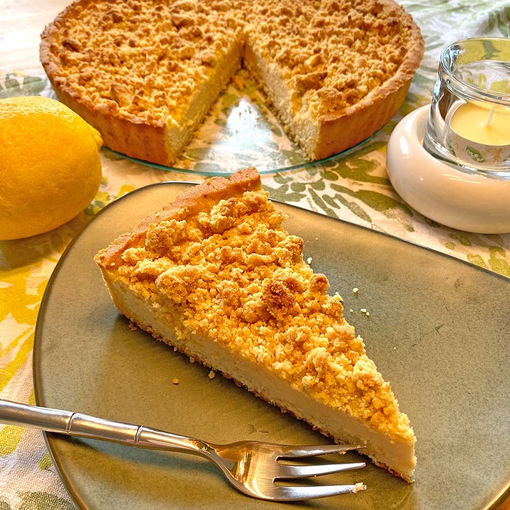 Rezept Zitronen Streusel Tarte lowcarb keto glutenfrei