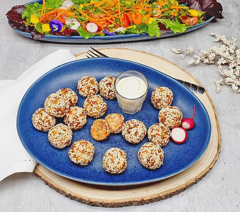 Rezept Karotten Radieschenbälle lowcarb keto glutenfrei