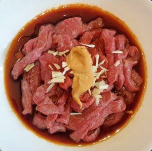 Rezept Bunter Nudel Rindfleisch Salat lowcarb keto glutenfrei