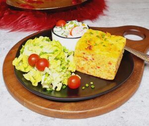 Rezept Pikanter Kürbis Huhn Kuchen lowcarb keto glutenfrei