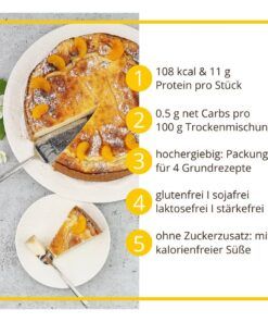 KÄSEKUCHENZAUBER CLASSIC Fertigmischung für Käsekuchen – low-carb, glutenfrei, sojafrei, keto Käsekuchenhilfe
