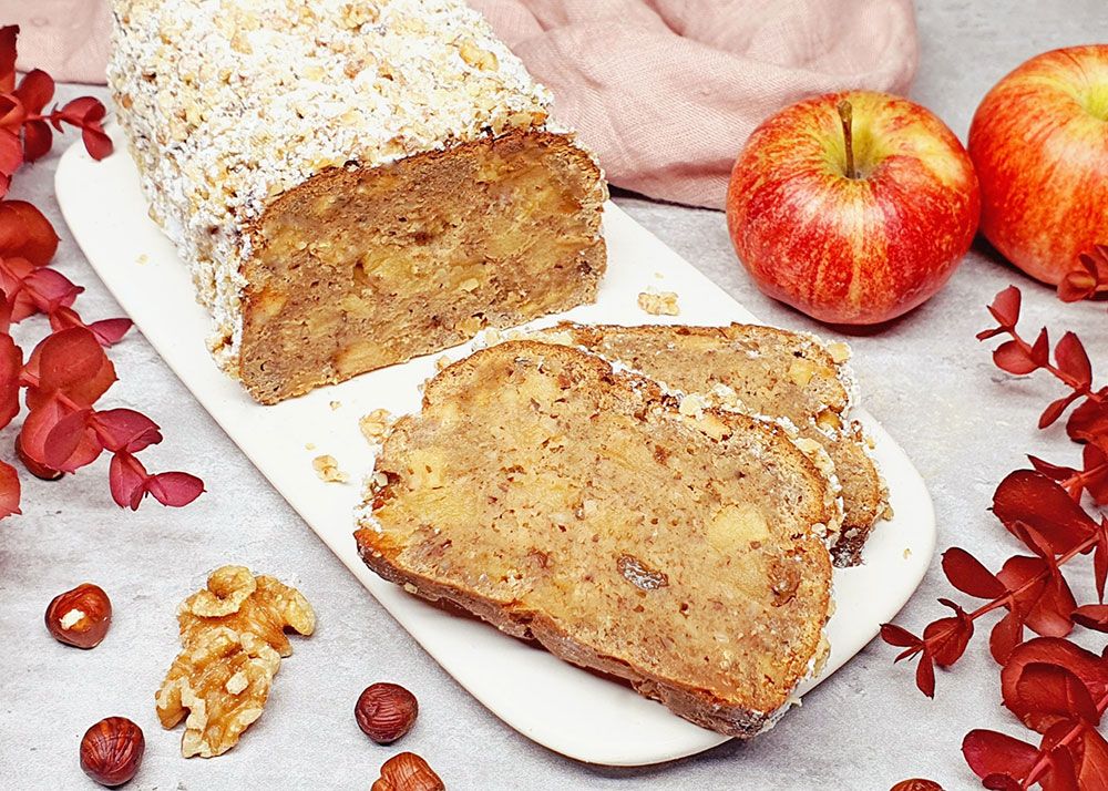 Rezept Bratapfel-Nuss-Brot lowcarb keto glutenfrei