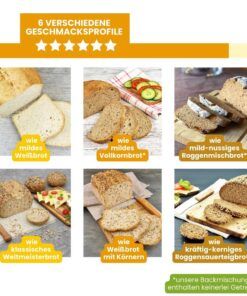 LOW CARB PROBIERBOX 1: Unsere beliebtesten Brotbackmischungen | mit 6 Probepäckchen zum Testen | glutenfrei keto paleo