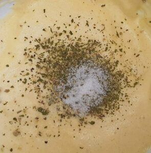 Rezept Kräuter Biskuit Schöberl als Suppeneinlage lowcarb keto glutenfrei