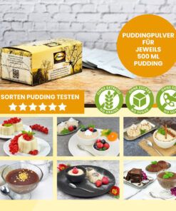 LOW CARB PROBIERBOX 3: Pudding & Grießpudding | mit 6 Probepäckchen zum Testen | glutenfrei keto |ohne Zuckerzusatz | VEGAN