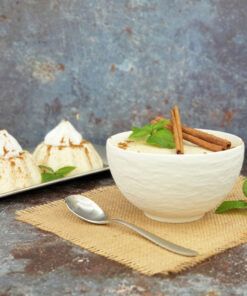 Grießpudding ZIMT low-carb glutenfrei keto - Grießbrei ohne Stärke zuckerfrei laktosefrei vegan