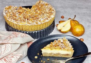 Rezept Birnen-Nuss Cheesecake-Tarte lowcarb glutenfrei