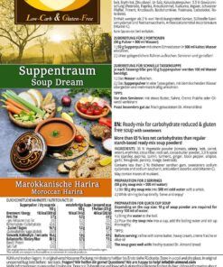 Suppentraum Marokkanische Harira Tütensuppe low-carb glutenfrei keto vegan