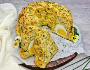 Rezept Karotten-Lauch-Spinat-Guglhupf lowcarb keto glutenfrei