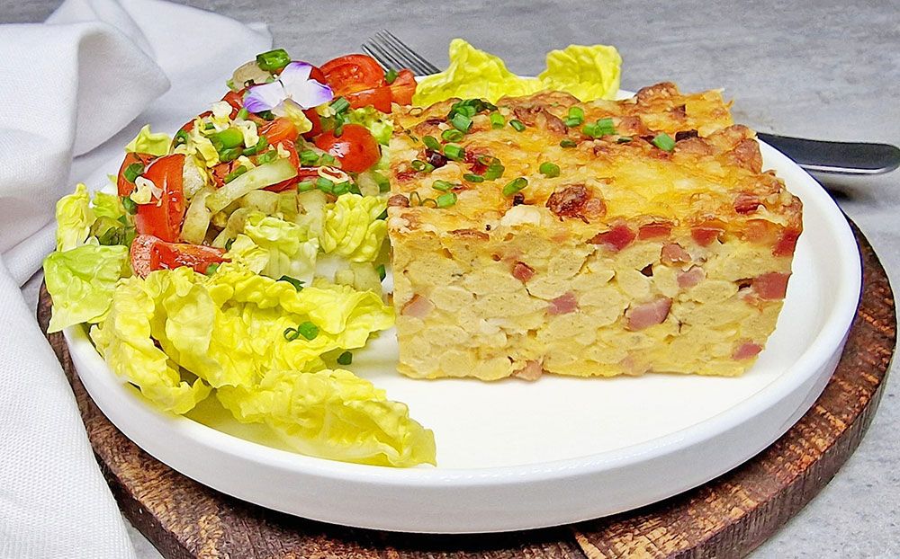 Rezept Überbackene Schinken Käsespätzle low carb keto glutenfrei