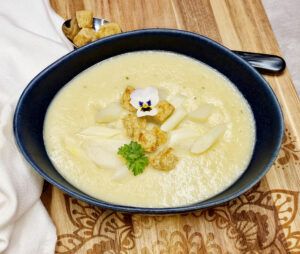 Rezept Spargelcremesuppe lowcarb keto glutenfrei