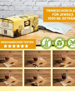 LOW CARB PROBIERBOX 5: Trinkschokolade | mit 6 Probepäckchen zum Testen | low-carb glutenfrei keto