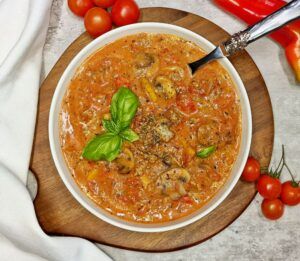 Rezept Pizzasuppe low carb glutenfrei