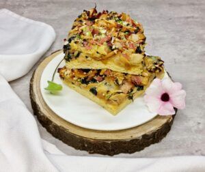 Rezept Spargel Spinat Blechkuchen low carb keto glutenfrei